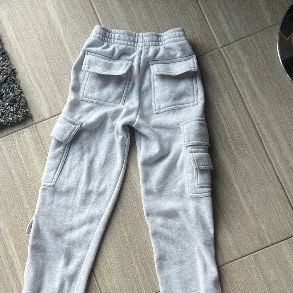 Women's Gray Cargo Joggers - Picture 2 of 3